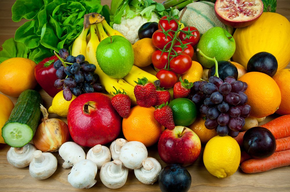 Овощи, фрукты, грибы и зелень