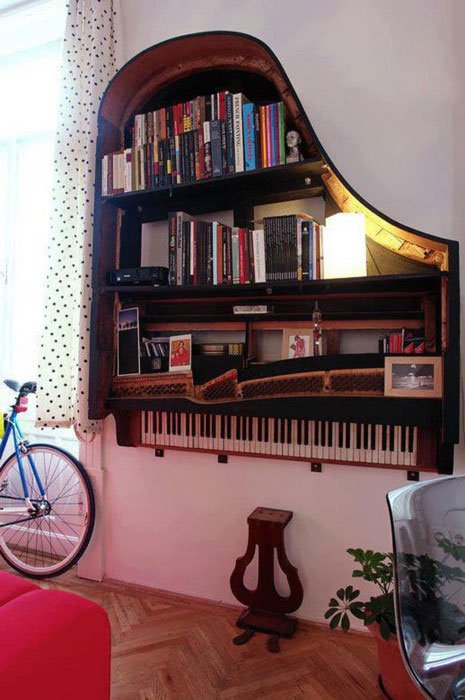 11 идей использования старого нерабочего фортепиано