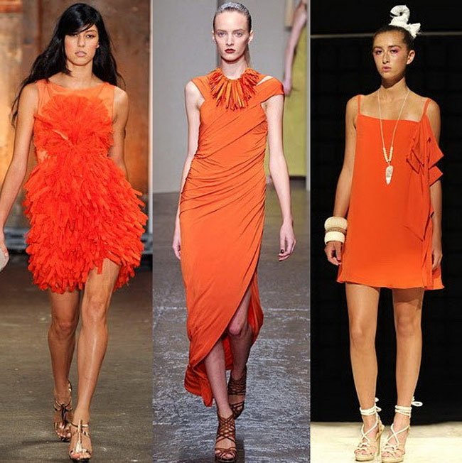 Оранжевое платье - это хит!