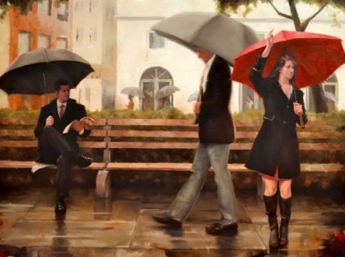 Под зонтом счастья: картины Даниэля Дель Орфано